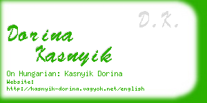 dorina kasnyik business card